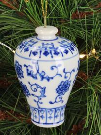 Ciondolo albero di Natale Jug, Porcellana, Blu, bianco, Ø 5 x Alt. 8 cm