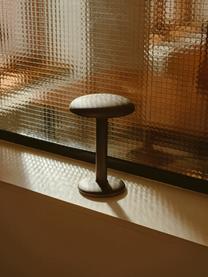 Lámpara de mesa LED pequeña regulable Gustave, portátil, Aluminio recubierto, Gris antracita mate, Ø 16 x Al 21 cm