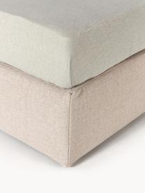 Boxspringbett Eliza, Bezug: 100 % Polyester Der strap, Matratze: 5-Zonen-Taschenfederkern, Webstoff Beige, B 140 x L 200 cm, Härtegrad H2