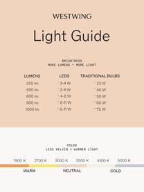 Mobile dimmbare LED-Tischlampe Battery, H 37 cm, Acrylglas, Hellbraun, Ø 17 x H 37 cm