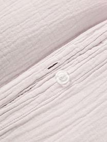 Housse de couette en mousseline Odile, Rose pâle, larg. 200 x long. 200 cm
