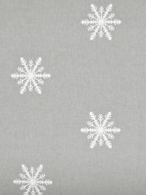 Flanell-Wendekissenbezüge Alba mit Schneeflocken, 2 Stück, Webart: Flanell Flanell ist ein k, Hellgrau, Weißweiß, 40 x 80 cm
