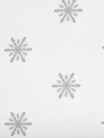 Flanelová obojstranná obliečka na vankúš so snehovými vločkami Alba, 2 ks, Svetlosivá, biela