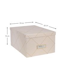 Caja Gustav, Caja: cartón laminado, Dorado, blanco, An 23 x Al 15 cm