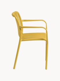 Chaise de jardin à accoudoirs Isabellini, Plastique, Jaune soleil, larg. 54 x prof. 49 cm