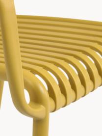 Chaise de jardin à accoudoirs Isabellini, Plastique, Jaune soleil, larg. 54 x prof. 49 cm