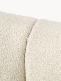 Divano componibile 3 posti in teddy Sofia, Rivestimento: teddy (100% polipropilene, Struttura: legno di abete rosso, cer, Piedini: plastica Il materiale uti, Teddy bianco latte, Larg. 277 x Prof. 103 cm