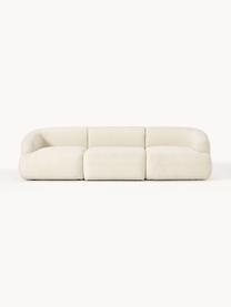 Modulares Teddy-Sofa Sofia (3-Sitzer), Bezug: Teddy (100 % Polypropylen, Gestell: Fichtenholz, Spanplatte, , Füße: Kunststoff Das in diesem , Teddy Off White, B 277 x T 103 cm