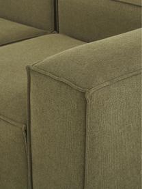 Modulares Sofa Lennon (4-Sitzer), Bezug: Polyester Der hochwertige, Gestell: Massives Kiefernholz FSC-, Füße: Kunststoff, Webstoff Olivgrün, B 327 x T 119 cm