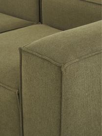 Modulares Sofa Lennon (4-Sitzer), Bezug: Polyester Der hochwertige, Gestell: Massives Kiefernholz, Spe, Füße: Kunststoff Dieses Produkt, Webstoff Olivgrün, B 327 x T 119 cm