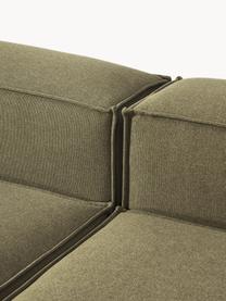 Modulares Sofa Lennon (4-Sitzer), Bezug: Polyester Der hochwertige, Gestell: Massives Kiefernholz, Spe, Webstoff Olivgrün, B 327 x T 119 cm