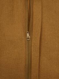 Katoenen kussen Pleated met gerimpeld oppervlak in mosterdgeel, met vulling, 100% katoen, Mosterdgeel, 40 x 60 cm