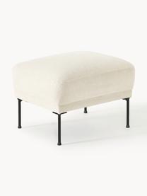 Pouf Fluente, Tissu blanc cassé, larg. 62 x prof. 50 cm