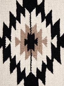 Housse de coussin 45x45 Toluca, 100 % coton, Beige, noir, larg. 45 x long. 45 cm
