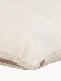 Housse de coussin 45x45 Toluca, 100 % coton, Beige, noir, larg. 45 x long. 45 cm