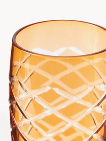 Komplet kieliszków do szampana Cuttings, 6 elem., Szkło, Czerwony, Ø 7 x W 24 cm, 230 ml