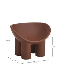 Designer Sessel Roly Poly in Braun, Polyethylen, im Rotationsgussverfahren hergestellt, Braun, B 84 x T 57 cm