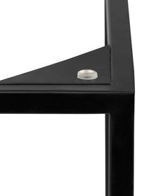 Mramorový odkladací stolík Gleam, Doska: čierna, mramorovaná Konštrukcia: čierna