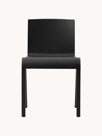 Jedálenská stolička z dubového dreva Ready, Dubové drevo, čierna lakovaná, Š 47 x H 50 cm