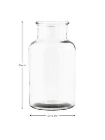 Vase classique transparent Jaredya, Verre, Transparent, Ø 14 x haut. 26 cm