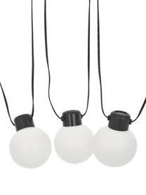 Solar LED-Lichterkette Globus, 700 cm, 6 Lampions, Lampions: Kunststoff, Schwarz, Weiss, L 700 cm