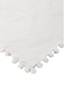 Housse de couette en percale de coton Bommy, Gris, larg. 240 x long. 220 cm