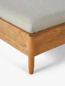 Lit en bois de pin avec tête de lit Windsor, Bois de pin massif, certifié FSC, Bois de pin clair, larg. 160 x long. 200 cm