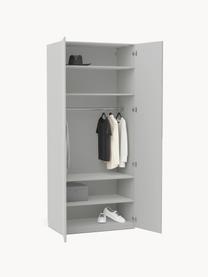 Modularer Drehtürenschrank Leon, 100 cm Breite, mehrere Varianten, Korpus: Spanplatte, melaminbeschi, Hellgrau, Basic Interior, B 100 x H 200 cm