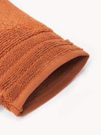 Washandjes Luxe met gestreepte rand, 2 stuks, Terracotta, Washandjes, B 16 x L 22 cm