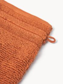 Washandjes Luxe met gestreepte rand, 2 stuks, Terracotta, Washandjes, B 16 x L 22 cm