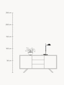 Große Schreibtischlampe Funiculí mit verstellbarem Lampenschirm, Lampenschirm: Aluminium, beschichtet, Schwarz, glänzend, B 20 x T 36 cm