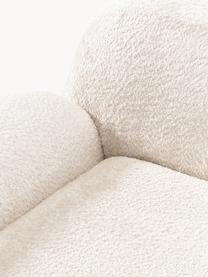 Fauteuil lounge en peluche-bouclette Wolke, Peluche-bouclette blanc cassé, larg. 138 x prof. 105 cm