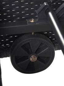 Tumbona con ruedas Sun, Tapizado: 100% poliéster, Estructura: aluminio recubierto, Patas: plástico, acero inoxidabl, Negro, An 198 x F 62 cm