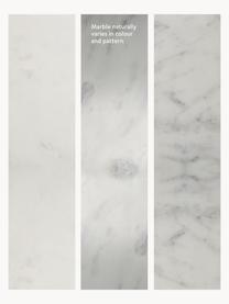Marmeren salontafel Alys, Tafelblad: marmer, Frame: gepoedercoat metaal, Wit, gemarmerd, zilverkleurig, B 80 x D 45 cm