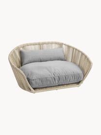 Cama para mascotas de interior/exterior Vogue, Tapizado: tejido acrílico para exte, Estructura: aluminio con pintura en p, Gris claro, beige, An 110 x F 74 cm