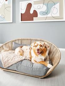Panier pour chien intérieur-extérieur Vogue, Gris clair, beige, larg. 110 x prof. 74 cm