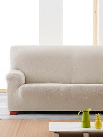 Copertura divano Roc, 55% poliestere, 35% cotone, 10% elastomero, Color crema, Larg. 260 x Alt. 120 cm