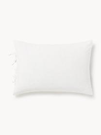 Taie d'oreiller en percale de coton délavé Leonie, Blanc, larg. 50 x long. 70 cm