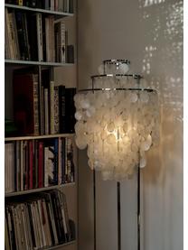 Kleine Stehlampe Fun, Silberfarben, Off White, H 120 cm