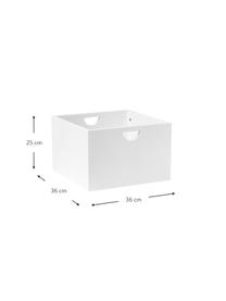 Lades Nunila, 2 stuks, Vezelplaat met gemiddelde dichtheid (MDF), gelakt, Wit, B 36 x H 25 cm