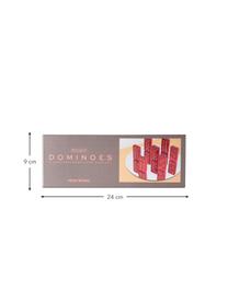 Komplet domino Play, 30 elem., Papier, drewno naturalne, Greige, czerwony, S 24 x W 4 cm