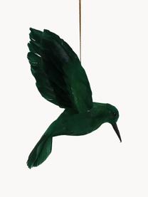 Adornos navideños Feather Bird, 2 uds., Plumas, Verde oscuro, An 13 x Al 15 cm