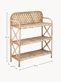 Regał z trzciny Ezra, Trzcina, Beżowy, S 60 x W 70 cm