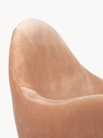 Sedia imbottita in velluto Friuli, Rivestimento: 100% poliestere (velluto), Gambe: acciaio rivestito, Velluto tonalità rosa, bianco crema, Larg. 83 x Prof. 73 cm