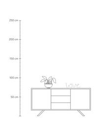LED-Leuchtobjekt Love, Kunststoff, Weiss, 40 x 17 cm