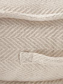 Katoenen vloerkussen Rheya, Gebroken wit, B 60 x L 60 cm