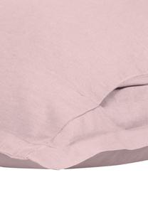 Lněný povlak na polštář s efektem soft-washed Nature, 2 ks, Růžová
