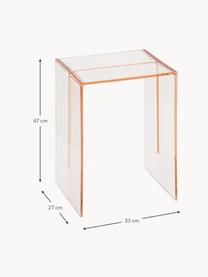 Design Beistelltisch Max-Beam, Kunststoff, Peach, B 33 x H 47 cm
