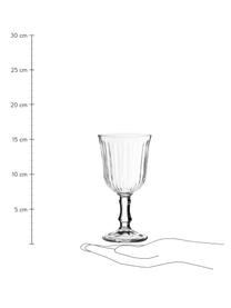 Verre à vin avec embossage décoratif Belem, 12 pièces, Verre, Transparent, Ø 8 x haut. 15 cm, 180 ml