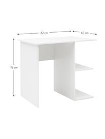 Scrivania in bianco opaco Milo, Truciolato, melaminico, Bianco, Larg. 82 x Alt. 76 cm